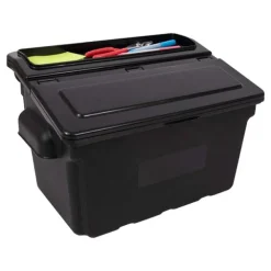 Triple Shelf XL Utility Cart with Dual Outrigger Bins