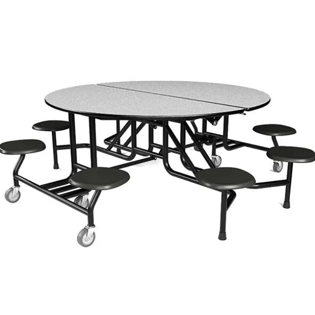 59T Round Mobile Stool Cafeteria Table (60" Round)