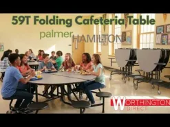 59T Round Mobile Stool Cafeteria Table (60