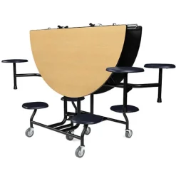 59T Round Mobile Stool Cafeteria Table (60