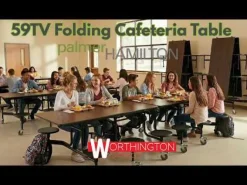 59TV Mobile Stool Cafeteria Table (12')