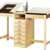 Two-Station Drafting Table w/ Drawer Base