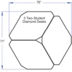 Two-Student Diamond Desk