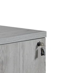 Ultra Premium Laminate Series L-Shaped Reception Desk w/ Frosted Glass Transaction Top