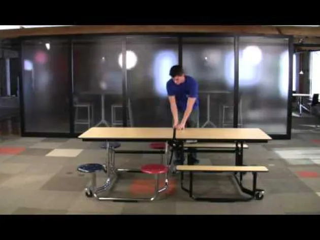 Uniframe Cafeteria Split Bench Table- 12' Long