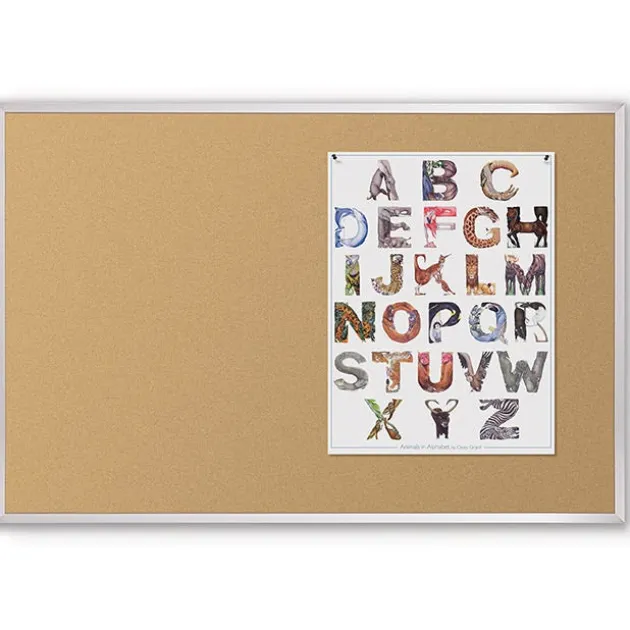 Valu-Tak Cork Bulletin Board with Aluminum Trim