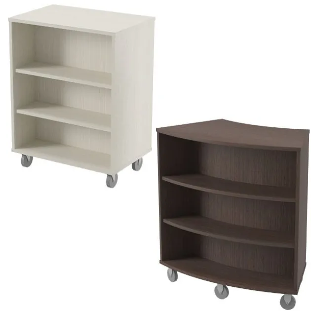 Versa Wood Laminate Mobile Library Bookcases