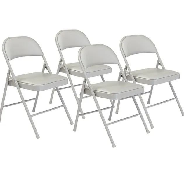 Vinyl Padded Basics Steel Folding Chairs (4 Pack)