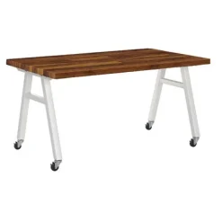 Walnut Butcher Block A-Frame Tables