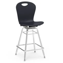 Zuma 4-Leg Adjustable Height Swivel Lab Stool - 25"-33"H